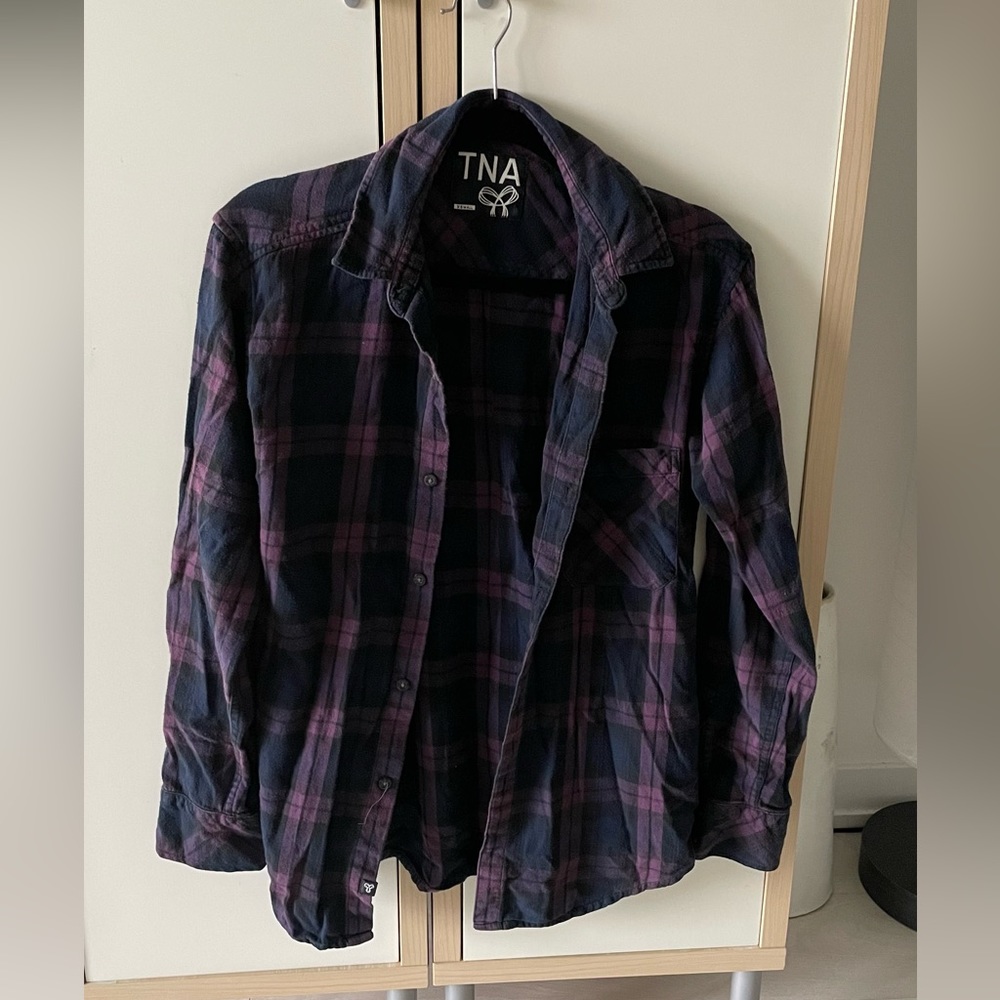 Aritzia cotton flannel shirt